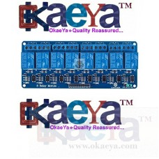 OkaeYa 8 Channel Dc 5V Relay Module for Arduino Raspberry Pi Dsp Avr Pic Arm Rc024